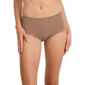 imageJockey Womens Soft Stretch Lace Supersoft BriefAlmond