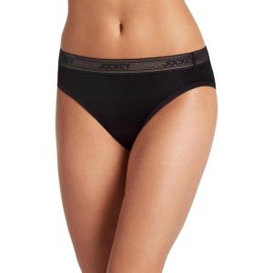 imageJockey Womens Underwear Worry Free Microfiber Moderate Absorbency BikiniBlack