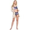 imageJockey Womens Soft Stretch Lace Microfiber BriefFormal Navy Floral
