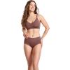 imageJockey Womens Soft Stretch Lace Microfiber BriefTuscan Brown
