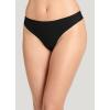 imageJockey Womens Underwear Invisible Edge Microfiber ThongBlack