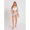 imageJockey Womens Underwear Organic Cotton Stretch Logo Bikini  3 PackBright Blue BloomsTrue BlueLemon Fizz