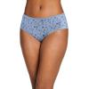 imageJockey Womens Underwear Organic Cotton Stretch Logo Hipster  3 PackDreamy BlueSimple Lily Line FloralTrue Navy
