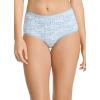 imageJockey Womens Underwear Organic Cotton Stretch Logo Modern Brief  3 PackBright Blue BloomsTrue BlueLemon Fizz