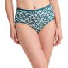 imageJockey Womens Underwear Organic Cotton Stretch Logo Modern Brief  3 PackCoastlineOpulent Jade HeatherFrayed Teal Floral