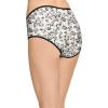 imageJockey Womens Underwear Organic Cotton Stretch Logo Modern Brief  3 PackGrey HeatherPlacid Black PetalsBlack