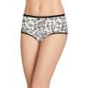 imageJockey Womens Underwear Organic Cotton Stretch Logo Modern Brief  3 PackGrey HeatherPlacid Black PetalsBlack