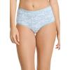 imageJockey Womens Underwear Organic Cotton Stretch Logo Modern Brief  6 PackOatmeal HeatherTrue BlueBright Blue BloomsLemon FizzOatmeal HeatherTrue Blue