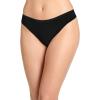 imageJockey Womens Underwear Organic Cotton Stretch Logo Thong  3 PackBlack
