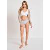 imageJockey Womens Underwear Organic Cotton Stretch Logo Thong  3 PackBright Blue BloomsTrue BlueLemon Fizz