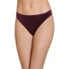 imageJockey Womens Underwear Organic Cotton Stretch Logo Thong  3 PackDried SageDeep SangriaSilver Plum