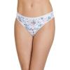 imageJockey Womens Underwear Organic Cotton Stretch Logo Thong  3 PackGrey HeatherInk WellDitsy Blue Floral