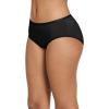 imageJockey Womens Underwear Worry Free Cotton Stretch Heavy Absorbency Full Coverage HipsterBlack