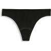 imageJockey Womens Underwear Worry Free Cotton Stretch Light Absorbency ThongBlack