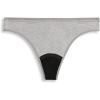 imageJockey Womens Underwear Worry Free Cotton Stretch Light Absorbency ThongGrey Heather