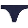imageJockey Womens Underwear Worry Free Cotton Stretch Light Absorbency ThongNavy