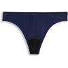 imageJockey Womens Underwear Worry Free Cotton Stretch Light Absorbency ThongNavy