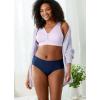 imageJockey Womens Underwear Worry Free Cotton Stretch Moderate Absorbency HipsterJust Past Midnight