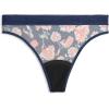 imageJockey Womens Underwear Worry Free Microfiber Light Absorbency ThongMia Floral