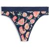 imageJockey Womens Underwear Worry Free Microfiber Light Absorbency ThongMia Floral