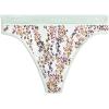 imageJockey Womens Underwear Worry Free Microfiber Light Absorbency ThongPetals