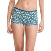 imageJockey Womens Underwear Organic Cotton Stretch BoyshortFrayed Teal Floral