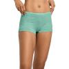 imageJockey Womens Underwear Organic Cotton Stretch BoyshortOpulent Jade Heather