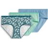 imageJockey Womens Underwear Organic Cotton Stretch Logo Hipster  3 PackCoastlineOpulent Jade HeatherFrayed Teal Floral