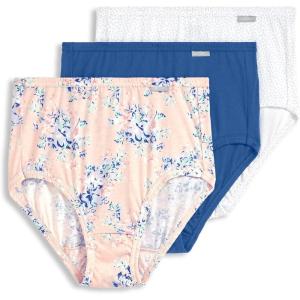 imageJockey Womens Elance Brief  3 PackMarina BlueSimple Scatter DotSimple Spring Bouquet