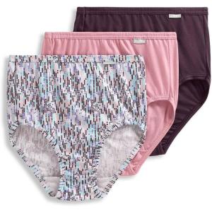 imageJockey Womens Elance Brief  3 PackPink HarmonyUneven LinesCherry Wine