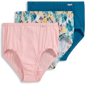 imageJockey Womens Elance Brief  3 PackReally TealArtistic PalmSunrise Peach