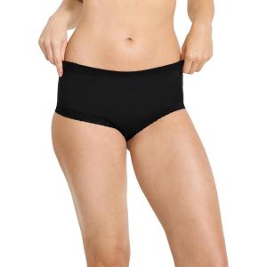 imageJockey Womens Soft Stretch Lace Microfiber BriefBlack