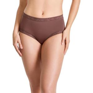 imageJockey Womens Soft Stretch Lace Microfiber BriefTuscan Brown