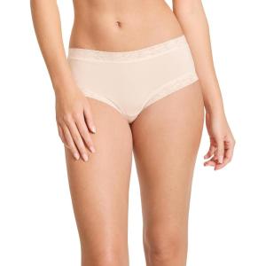 imageJockey Womens Soft Stretch Lace Microfiber HipsterPeach Ice