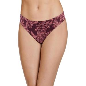 imageJockey Womens Underwear Invisible Edge Microfiber ThongLuminous Floral