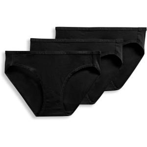 imageJockey Womens Underwear Organic Cotton Stretch Logo Bikini  3 PackBlack