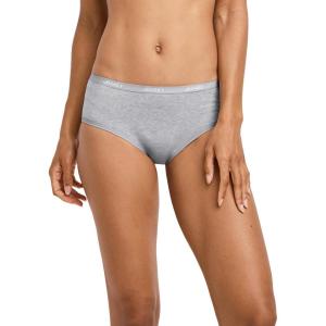 imageJockey Womens Underwear Worry Free Cotton Stretch Heavy Absorbency Full Coverage HipsterGrey Heather
