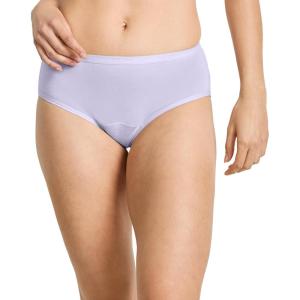 imageJockey Womens Underwear Worry Free Cotton Stretch Heavy Absorbency Full Coverage HipsterViolet Veil