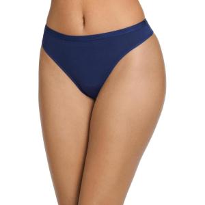 imageJockey Womens Underwear Worry Free Cotton Stretch Light Absorbency ThongJust Past Midnight