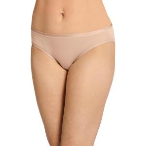 imageJockey Womens Underwear Worry Free Cotton Stretch Moderate Absorbency BikiniLight Beige