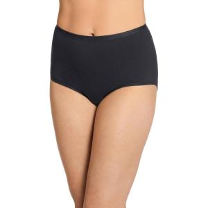 imageJockey Womens Underwear Worry Free Cotton Stretch Moderate Absorbency BriefBlack Out Night