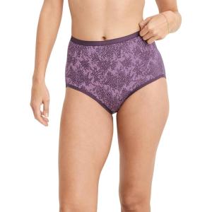 imageJockey Womens Underwear Worry Free Cotton Stretch Moderate Absorbency BriefCara Floral