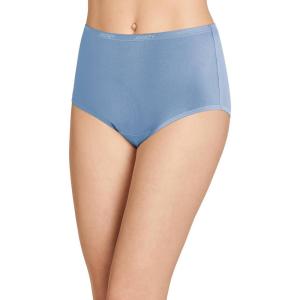 imageJockey Womens Underwear Worry Free Cotton Stretch Moderate Absorbency BriefDusk Blue