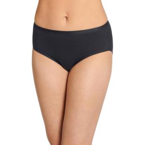 imageJockey Womens Underwear Worry Free Cotton Stretch Moderate Absorbency HipsterBlack Out