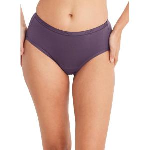 imageJockey Womens Underwear Worry Free Cotton Stretch Moderate Absorbency HipsterCherry Wine