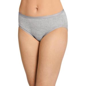 imageJockey Womens Underwear Worry Free Cotton Stretch Moderate Absorbency HipsterGrey Heather
