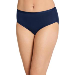 imageJockey Womens Underwear Worry Free Cotton Stretch Moderate Absorbency HipsterJust Past Midnight