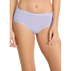 imageJockey Womens Underwear Worry Free Cotton Stretch Moderate Absorbency HipsterViolet Veil