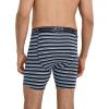 imageJockey Mens Underwear Lightweight Cotton Blend 7quot Long Leg Boxer Brief  4 PackBluest BlueSuitable StripeTrue NavyRed Pear
