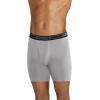 imageJockey Mens Underwear Lightweight Cotton Blend 7quot Long Leg Boxer Brief  4 PackCharcoal HeatherTrusted PewterQuartz GreyBlack